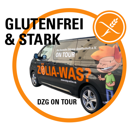 Aktionsfahrzeug der Deutschen Zöliakie-Gesellschaft zum Thema Zöliakie.