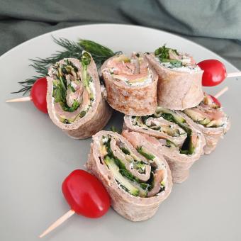 Lachs-Rucola-Röllchen