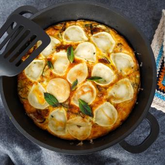 Frittata mit Zucchini und Ziegenkäse