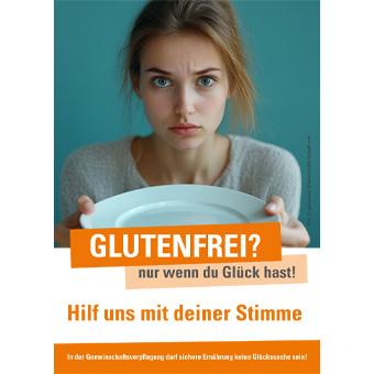 Juge Frau streckt einen leeren Teller entgegen