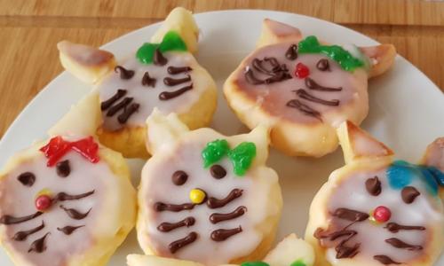 Kinderrezeptsammlung Amerikaner mit Katzengesicht als Beispielbild für die Kinderrezeptsammlung