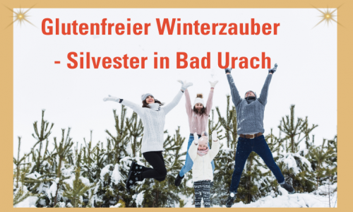 Bilder von einer glücklichen Familie im Schnee, der Jugendherberge und zwei Frauen mit Wunderkerze